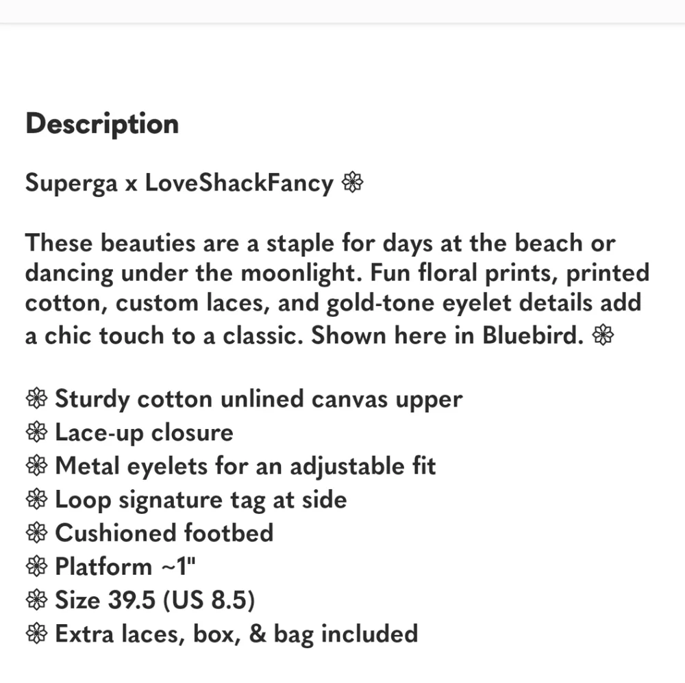 Superga x LoveShackFancy Classic Sneaker - Picture 11 of 15